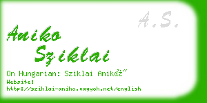 aniko sziklai business card